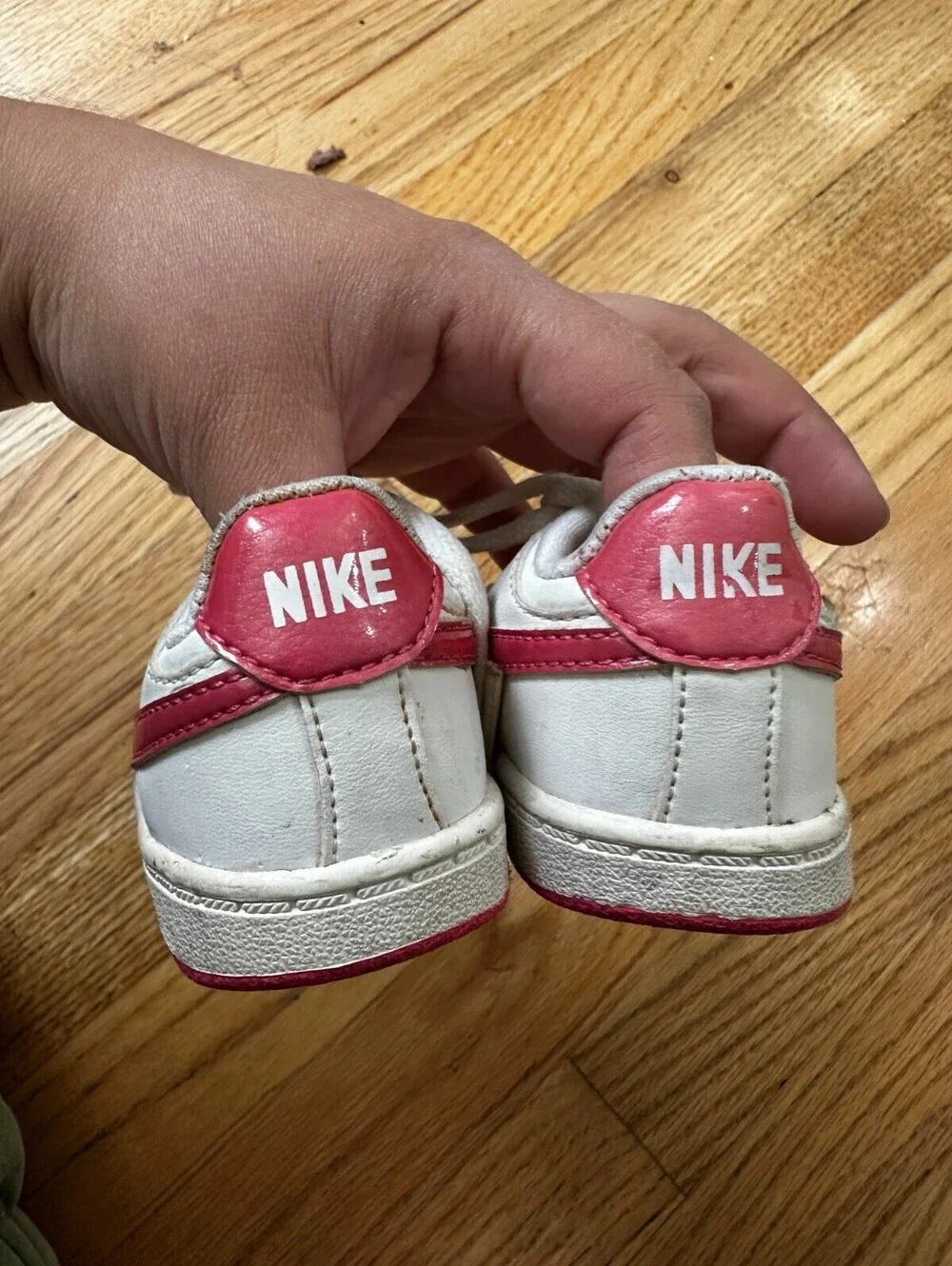 Baby White and Pink Nike Sneakers Size 3c